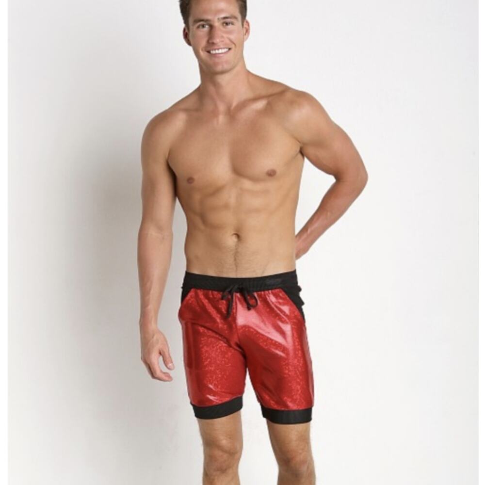 *Rare LASC HOLOGRAM SPARKLE SHORT RED - Large